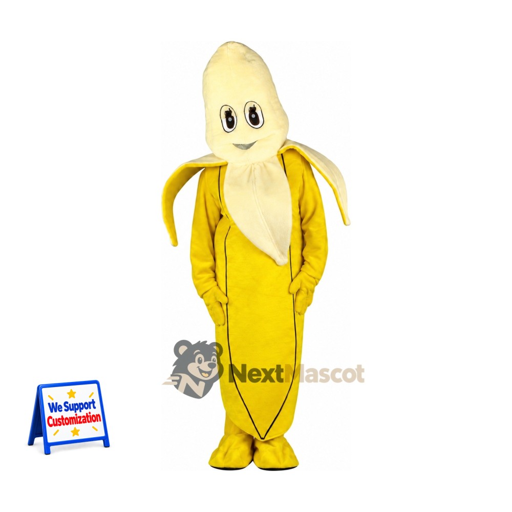 Peeled Banana Mascot Costume Peeled Banana Mascot Costume