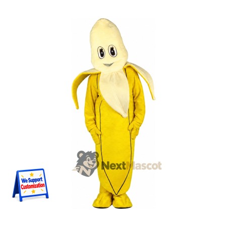 Peeled Banana Mascot Costume Peeled Banana Mascot Costume