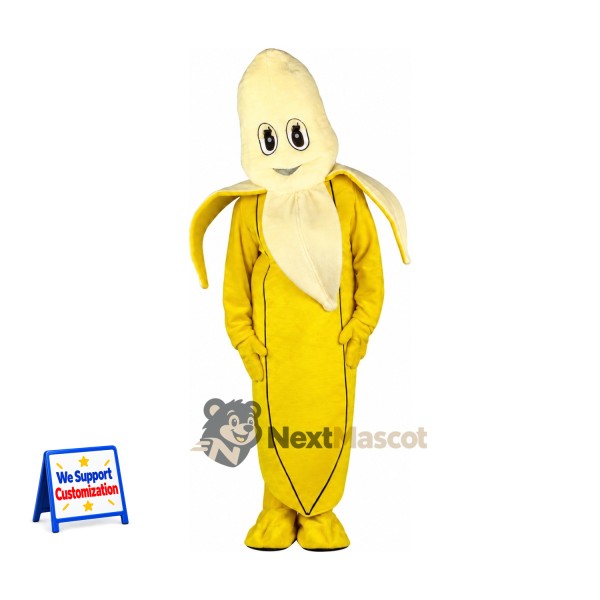 Peeled Banana Mascot Costume