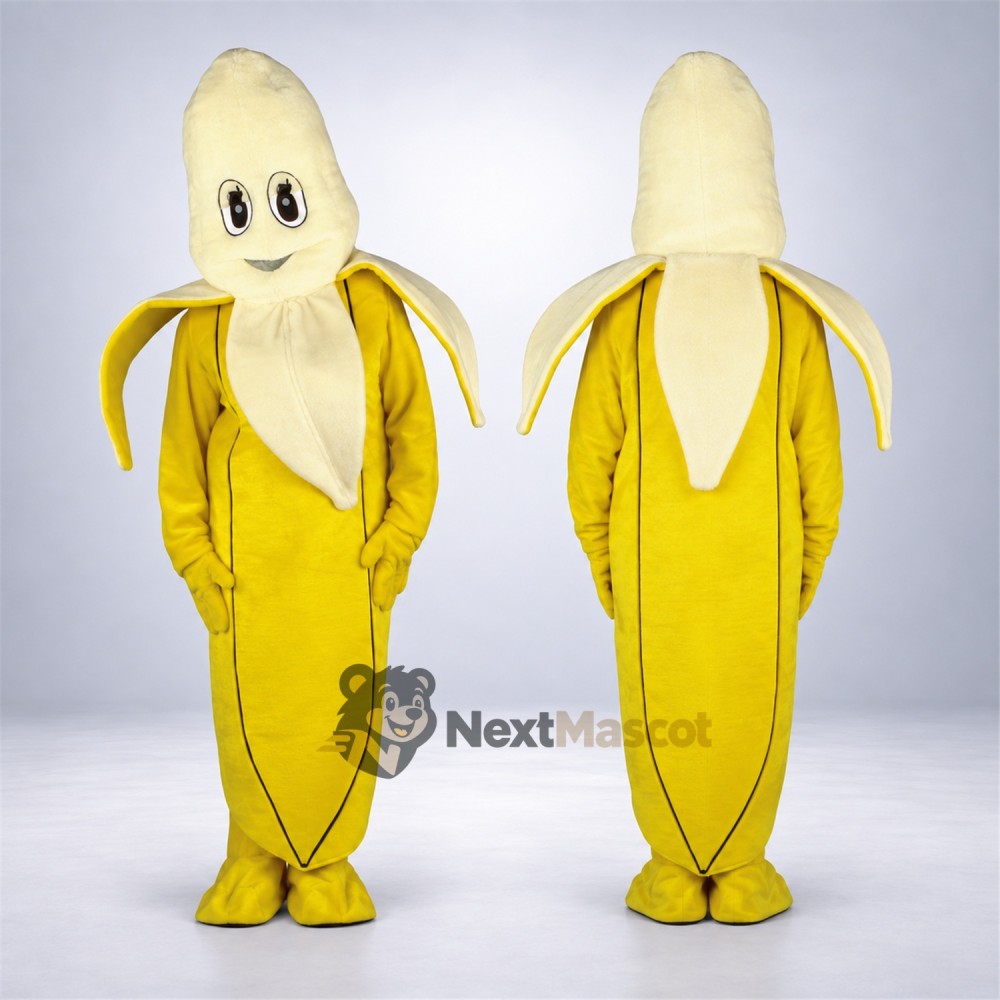 Peeled Banana Mascot Costume Peeled Banana Mascot Costume