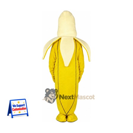 Peeled Banana Mascot Costume Peeled Banana Mascot Costume