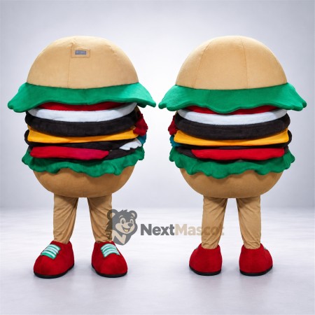 Burger Mascot Costume for Food Festivals Burger Mascot Costume for Food Festivals