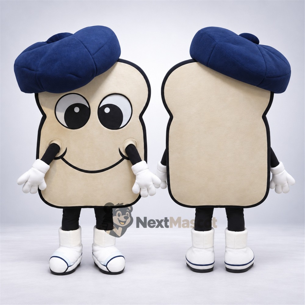 Bread Mascot Costume - Blue Cap Bread Mascot Costume - Blue Cap