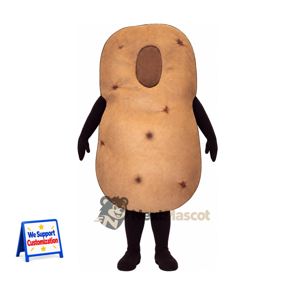 Potato Mascot Costume - Dark Patches and Brown Legs Potato Mascot Costume - Dark Patches and Brown Legs