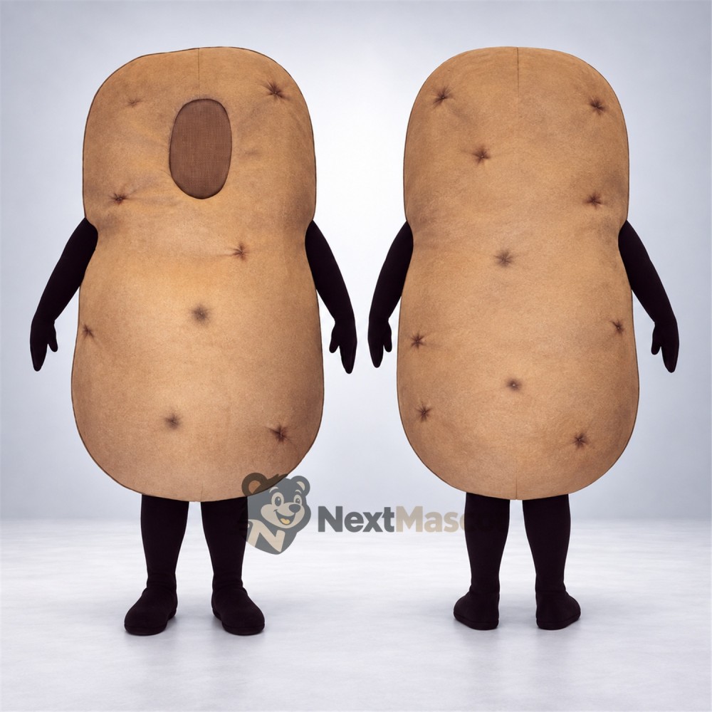Potato Mascot Costume - Dark Patches and Brown Legs Potato Mascot Costume - Dark Patches and Brown Legs