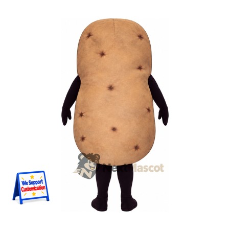 Potato Mascot Costume - Dark Patches and Brown Legs Potato Mascot Costume - Dark Patches and Brown Legs