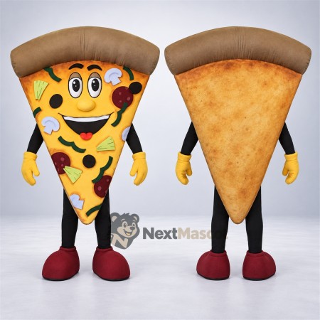 Pizza Slice Mascot Costume - Red Shoes Pizza Slice Mascot Costume - Red Shoes