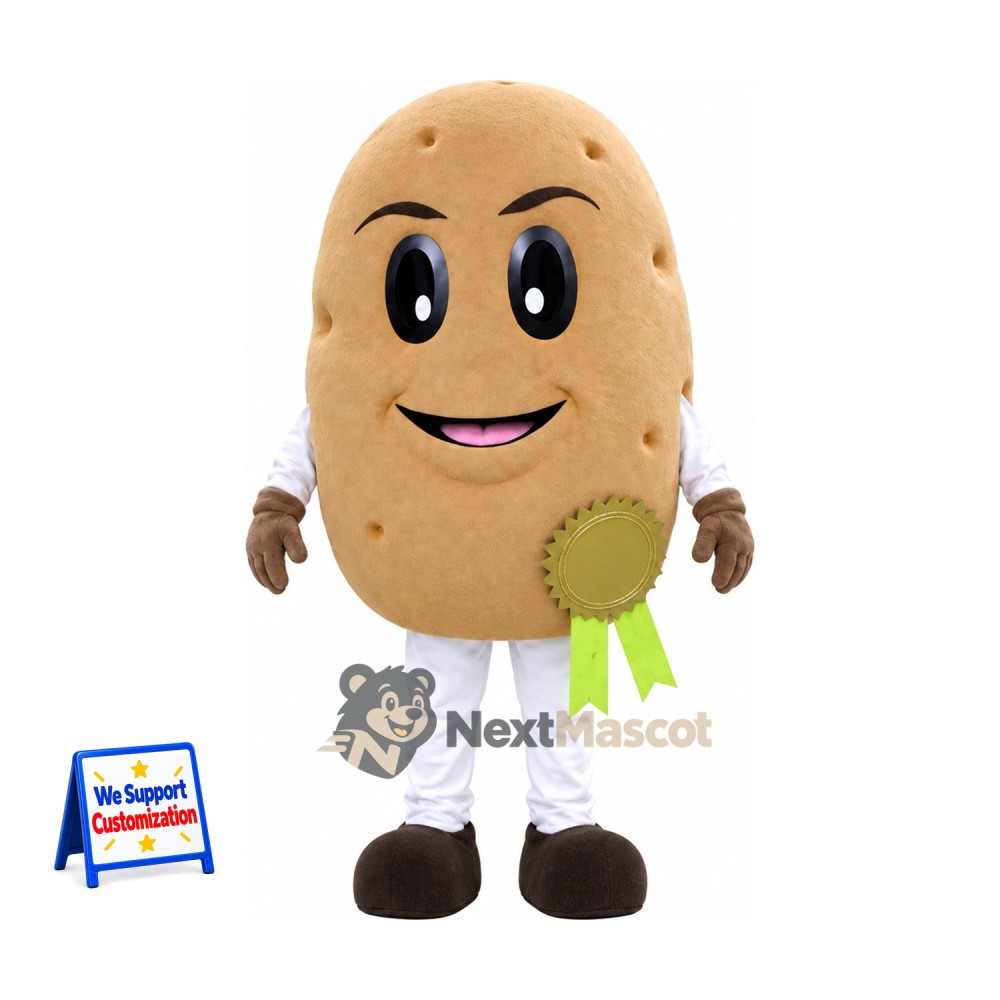 Potato Mascot Costume - White Legs and Brown Shoes Potato Mascot Costume - White Legs and Brown Shoes