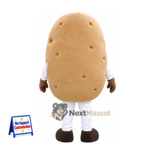 Potato Mascot Costume - White Legs and Brown Shoes Potato Mascot Costume - White Legs and Brown Shoes
