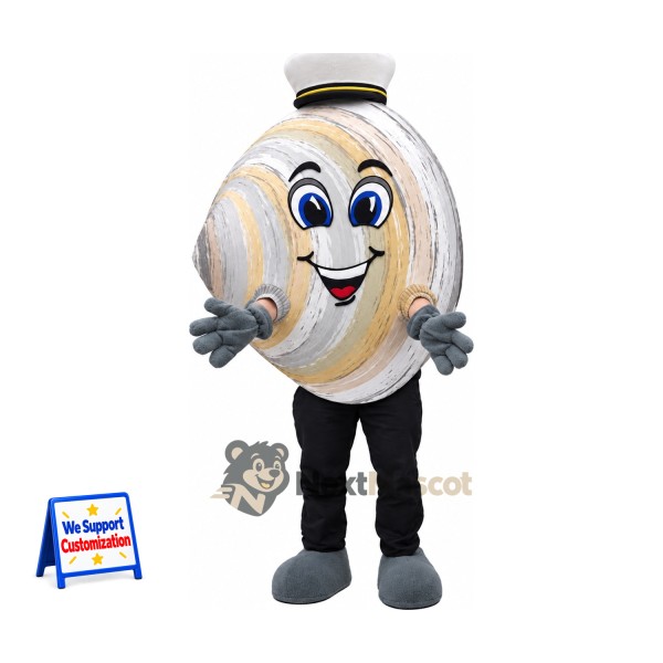Spiral Seashell Mascot Costume - Black Legs