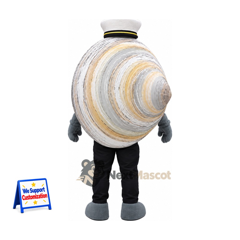 Spiral Seashell Mascot Costume - Black Legs Spiral Seashell Mascot Costume - Black Legs