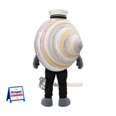 Spiral Seashell Mascot Costume - Black Legs Spiral Seashell Mascot Costume - Black Legs