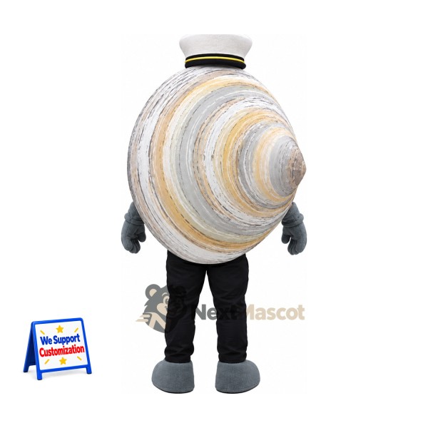 Spiral Seashell Mascot Costume - Black Legs Spiral Seashell Mascot Costume - Black Legs
