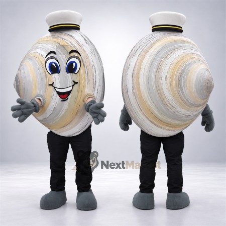 Spiral Seashell Mascot Costume - Black Legs Spiral Seashell Mascot Costume - Black Legs