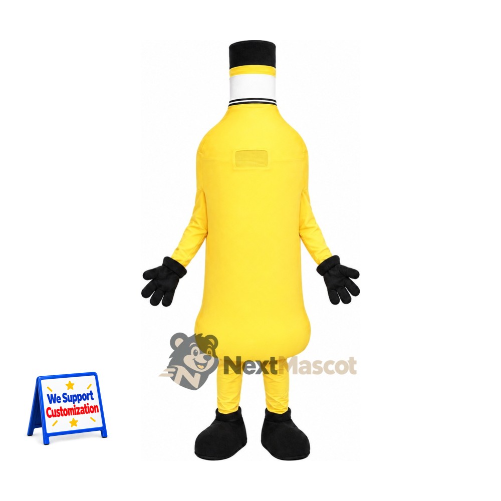 Bottle Mascot Costume - Yellow Bottle Mascot Costume - Yellow