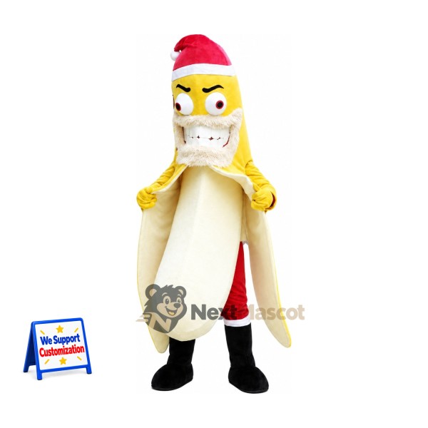 Banana Mascot Costume - Christmas Theme