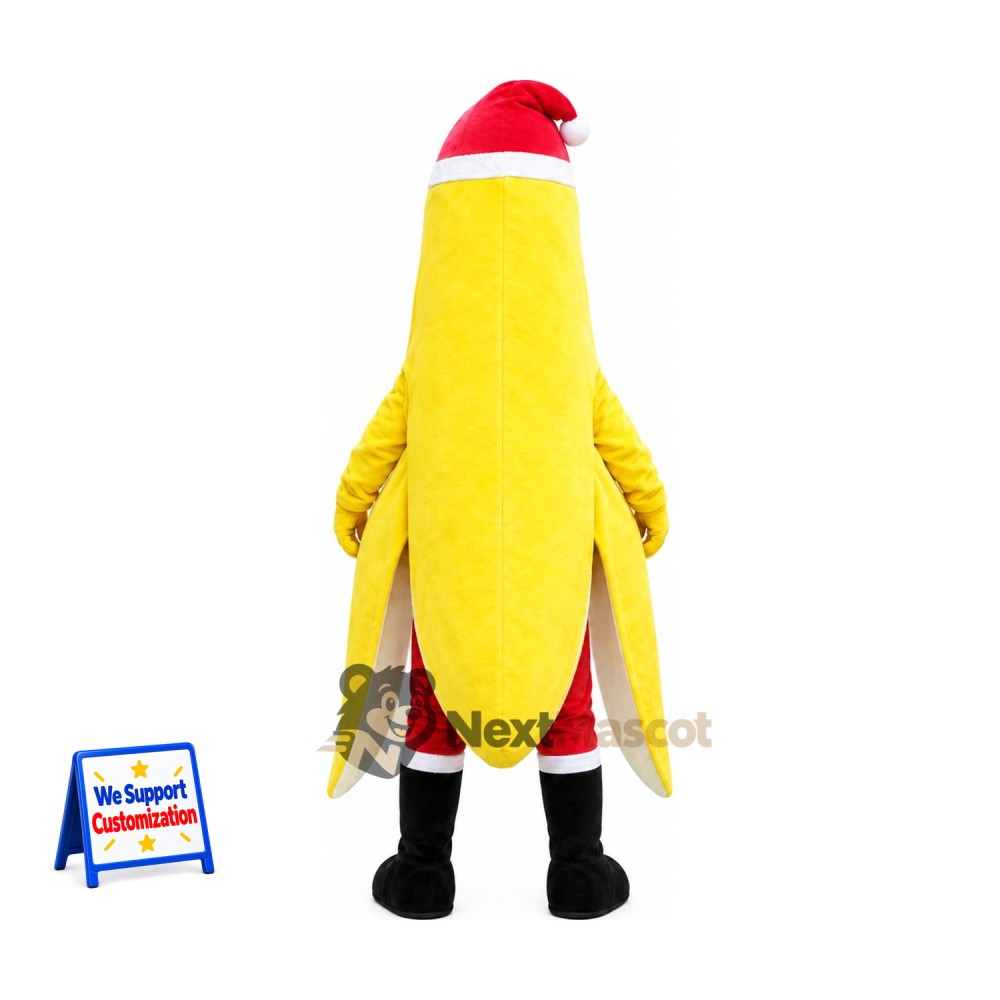 Banana Mascot Costume - Christmas Theme Banana Mascot Costume - Christmas Theme