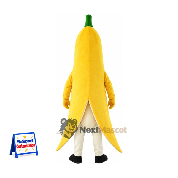 Peeled Banana Mascot Costume for Food Festivals Peeled Banana Mascot Costume for Food Festivals