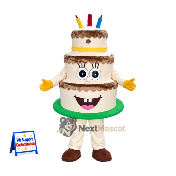 Tiered Birthday Cake Mascot Costume