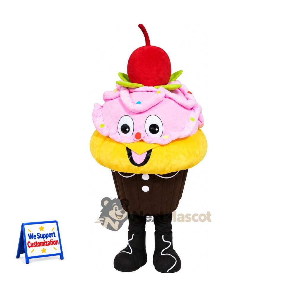Cupcake Mascot Costume - Pink Cupcake Mascot Costume - Pink