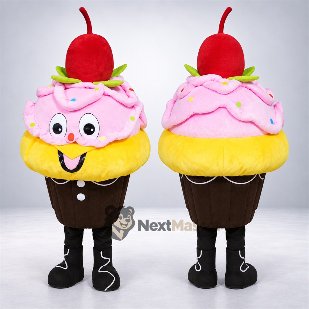 Cupcake Mascot Costume - Pink Cupcake Mascot Costume - Pink