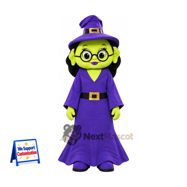 Witch Mascot Costume - Purple Dress