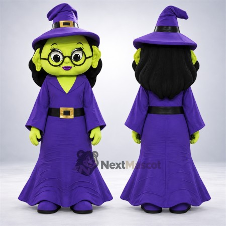 Witch Mascot Costume - Purple Dress Witch Mascot Costume - Purple Dress
