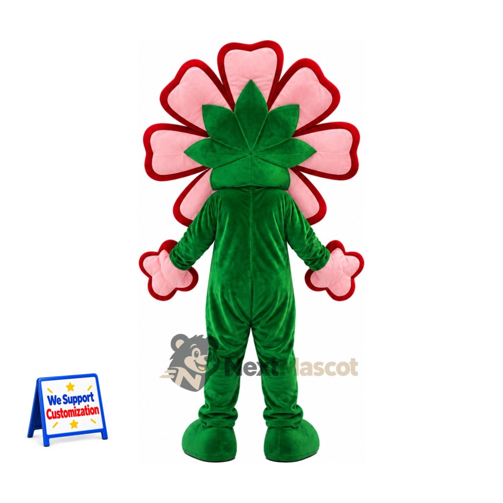 Flower Mascot Costume - Red and White Flower Mascot Costume - Red and White