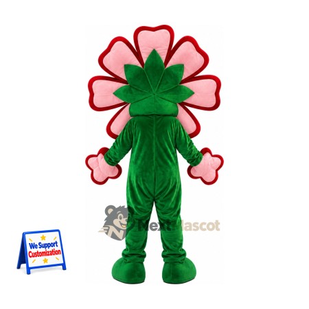 Flower Mascot Costume - Red and White Flower Mascot Costume - Red and White