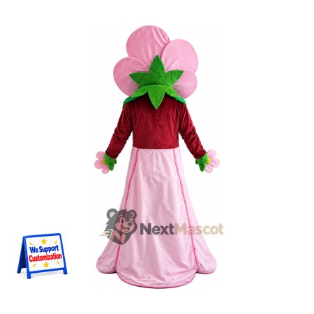 Flower Mascot Costume - Pink, Dress Flower Mascot Costume - Pink, Dress