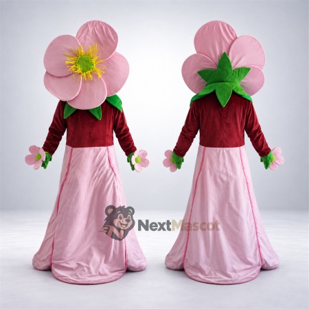 Flower Mascot Costume - Pink, Dress Flower Mascot Costume - Pink, Dress