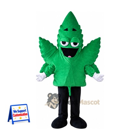 Cannabis Leaf Mascot Costume Cannabis Leaf Mascot Costume