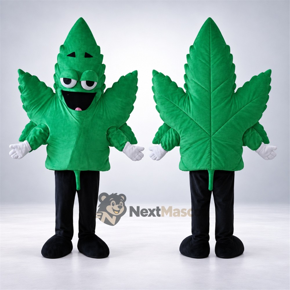 Cannabis Leaf Mascot Costume Cannabis Leaf Mascot Costume