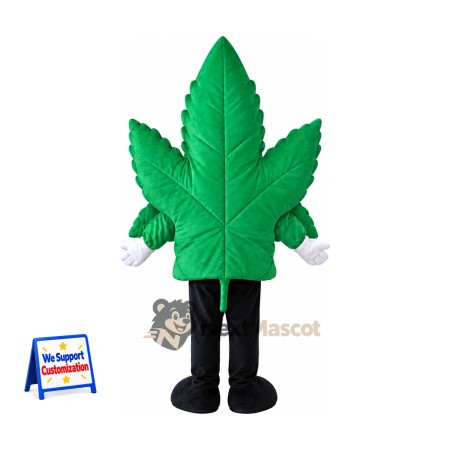 Cannabis Leaf Mascot Costume Cannabis Leaf Mascot Costume