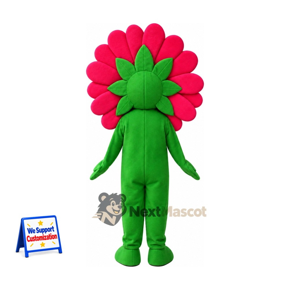 Flower Mascot Costume - Pink, Yellow Face Flower Mascot Costume - Pink, Yellow Face