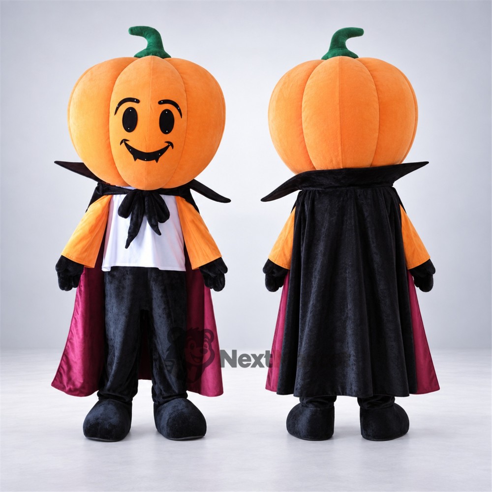 Pumpkin Mascot Costume - Cape Pumpkin Mascot Costume - Cape