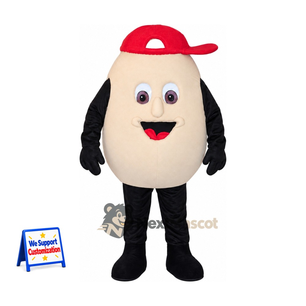 Egg Mascot Costume - Red Cap Egg Mascot Costume - Red Cap