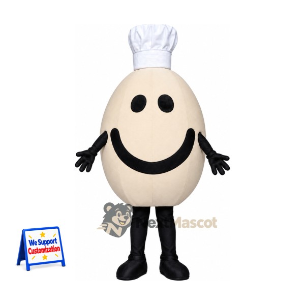 Egg Mascot Costume - Chef Style