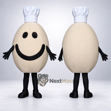 Egg Mascot Costume - Chef Style Egg Mascot Costume - Chef Style