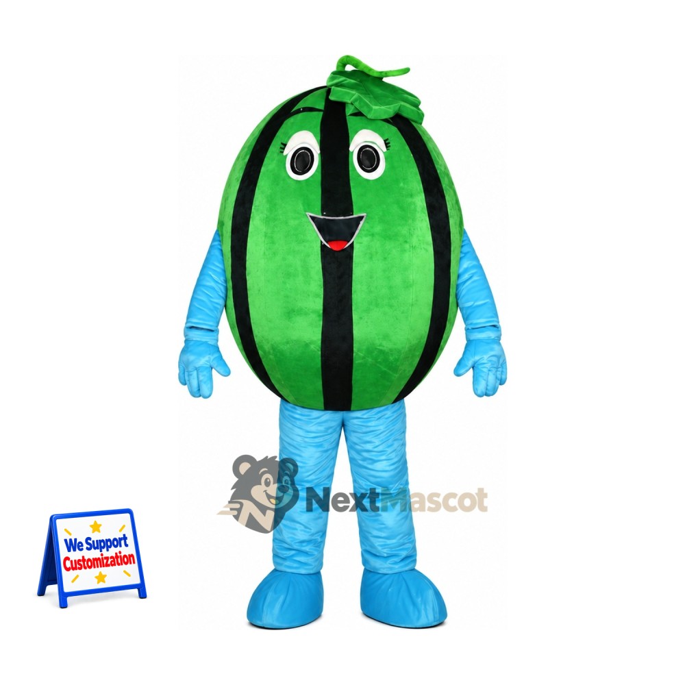 Watermelon Mascot Costume - Blue Arms and Legs Watermelon Mascot Costume - Blue Arms and Legs