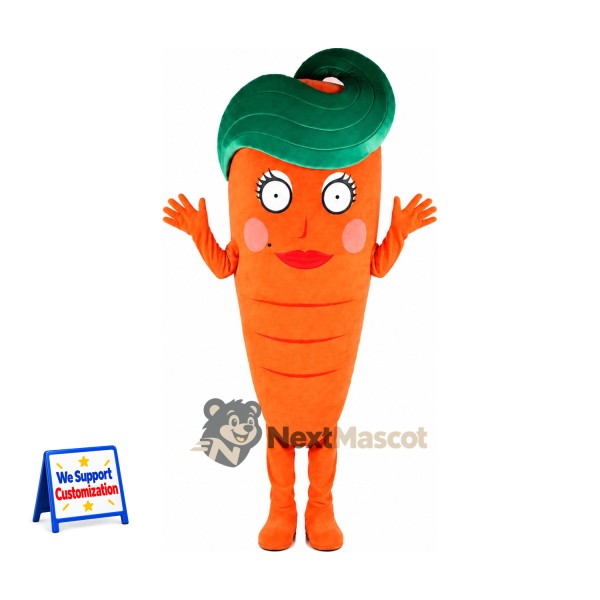 Carrot Mascot Costume - Green Hat