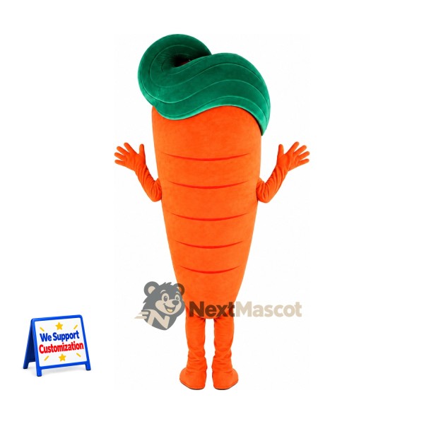 Carrot Mascot Costume - Green Hat Carrot Mascot Costume - Green Hat