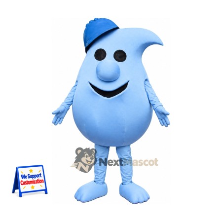 Water Drop Mascot Costume - Blue for Parades Water Drop Mascot Costume - Blue for Parades