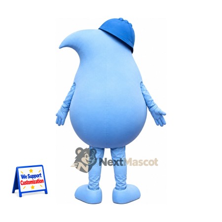Water Drop Mascot Costume - Blue for Parades Water Drop Mascot Costume - Blue for Parades