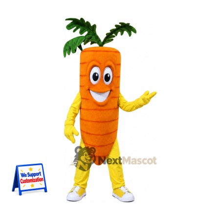 Carrot Mascot Costume - Yellow Arms and Legs