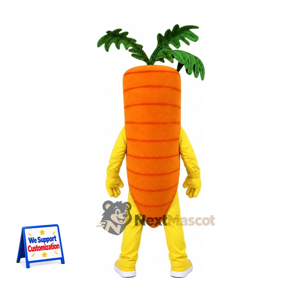 Carrot Mascot Costume - Yellow Arms and Legs