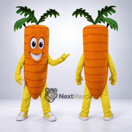 Carrot Mascot Costume - Yellow Arms and Legs
