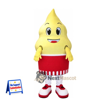 Cupcake Mascot Costume - Yellow Cupcake Mascot Costume - Yellow
