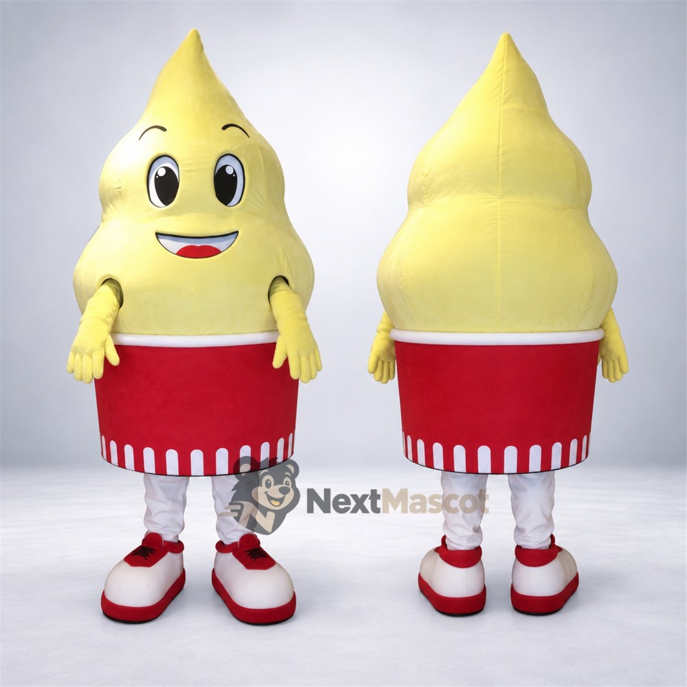 Cupcake Mascot Costume - Yellow Cupcake Mascot Costume - Yellow