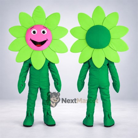 Flower Mascot Costume - Green Flower Mascot Costume - Green